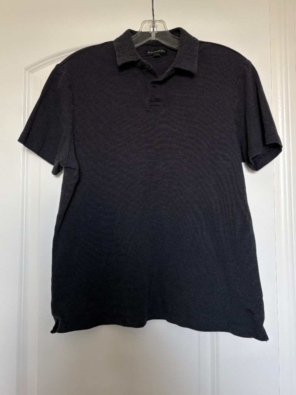 Banana Republic men’s black/grey striped polo